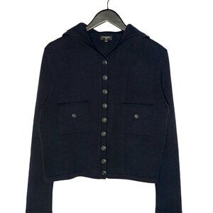 Chanel 2018 Navy Blue Cashmere Nautical Cardigan Sweater
